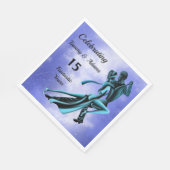 Aangepaste romantische paar dans tango servet (Hoek)