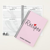 Aangepaste romantische recepten Schrijf je eigen Notitieboek (Binnen)