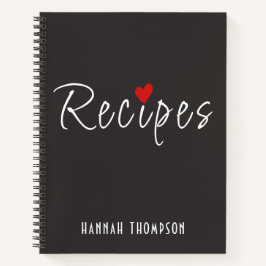 Aangepaste romantische recepten Schrijf je eigen Notitieboek