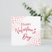 Aangepaste Romantische Rode Valentijn Naam & Liefd Kaart (Staand voorkant)