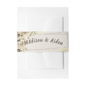 Aangepaste romantische rustieke witte rozen uitnodigingen wikkel (Voorkant Voorbeeld)