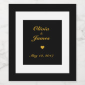 Aangepaste romantische Save the Date Wijn Etiket (Enkel label)