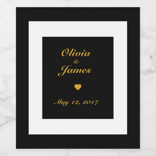 Aangepaste romantische Save the Date Wijn Etiket (Enkel label)