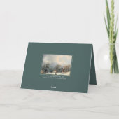 Aangepaste Romantische winterlandschapsolie Kunst  Feestdagen Kaart (Achterkant)