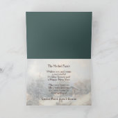 Aangepaste Romantische winterlandschapsolie Kunst  Feestdagen Kaart (Binnen)