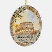 Aangepaste Rome Honeymoon- of vakantiesouvenir  Keramisch Ornament (Rechts)