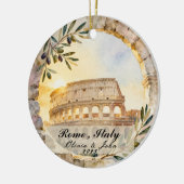 Aangepaste Rome Honeymoon- of vakantiesouvenir  Keramisch Ornament (Links)