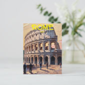 Aangepaste Rome Italië Colosseum Travel Art Vintag Briefkaart (Staand voorkant)