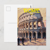 Aangepaste Rome Italië Colosseum Travel Art Vintag Briefkaart (Voorkant / Achterkant)
