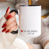 Aangepaste Romeinse nummerdatum Jubileum Mok