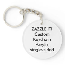 Aangepaste ronde acryl Sleutelhanger Key Ring Blan