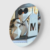 Aangepaste ronde acryl wandklok - gepersonaliseerd (Hoek)