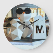 Aangepaste ronde acryl wandklok - gepersonaliseerd (Voorkant)