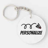 Aangepaste ronde acrylbadminton sleutelhanger (Voorkant)