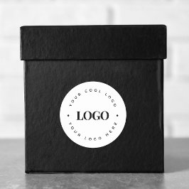 Aangepaste ronde cirkel bedrijfslogo minimalistisc sticker