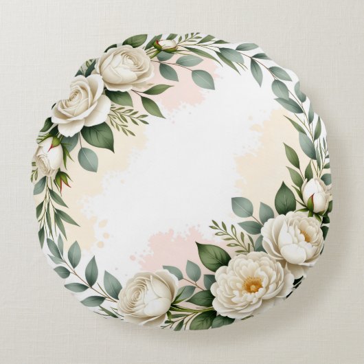 Aangepaste ronde decoratieve kussen (Voorkant)