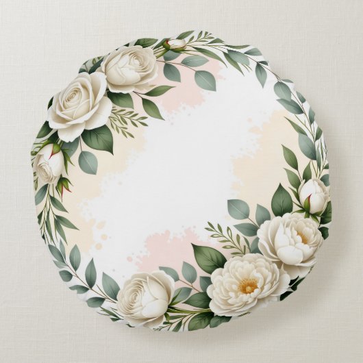 Aangepaste ronde decoratieve kussen (Achterkant)