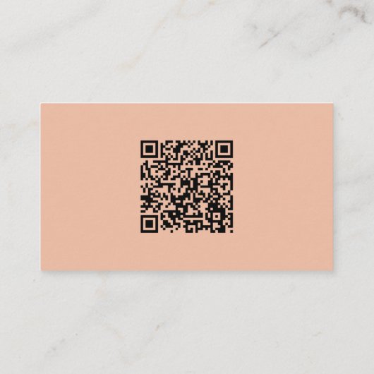 Aangepaste ronde foto en QR-code voor kleine bedri Visitekaartje (Achterkant)