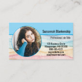 Aangepaste ronde foto en QR-code voor kleine bedri Visitekaartje (Voorkant)