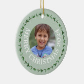 Aangepaste Ronde Foto Kerst Ornament (Rechts)