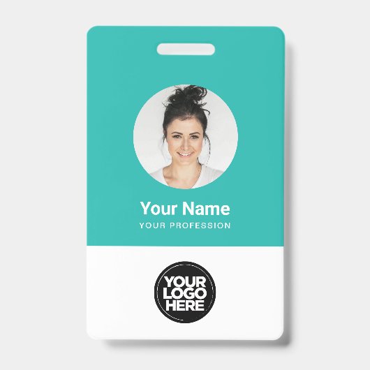 Aangepaste Ronde Foto Logo Naam Werknemer Badge (Voorzijde)