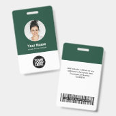 Aangepaste Ronde Foto Logo Naam Werknemer Badge (Voor- en achterkant)