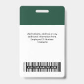 Aangepaste Ronde Foto Logo Naam Werknemer Badge (Achterkant)