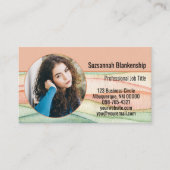 Aangepaste ronde foto Small Business Kleurrijk Visitekaartje (Voorkant)