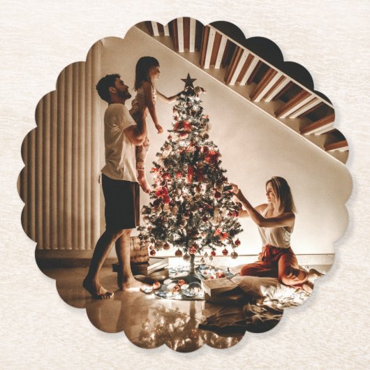 Aangepaste ronde fotounderzetter kartonnen onderzetters (Voorkant)