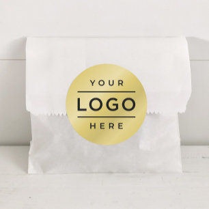 Aangepaste Ronde Gouden Zakelijke Logo Promo Sticker