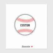 Aangepaste ronde honkbal vinyl sticker (Vel)