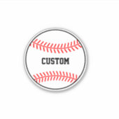 Aangepaste ronde honkbal vinyl sticker (Voorkant)