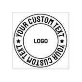 Aangepaste ronde houten stempel - gepersonaliseerd (Afrduk)