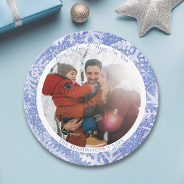 Aangepaste ronde kerst Kaart met foto
