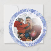 Aangepaste ronde kerst Kaart met foto (Voorkant)