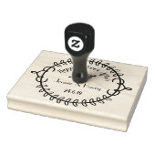 Aangepaste ronde krans bruiloft rubberstempel (Stempel)