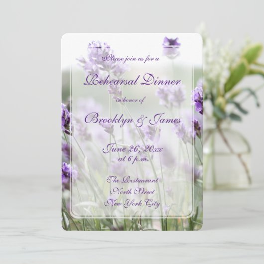 Aangepaste ronde lavender Bohemian repetitie Uitno Kaart (Staand voorkant)