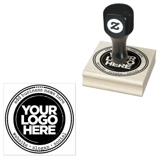 Aangepaste ronde Logo en tekst voor schrijfmachine Rubberstempel (Gestempeld)