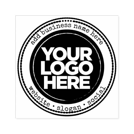 Aangepaste ronde Logo en tekst voor schrijfmachine Rubberstempel (Afrduk)