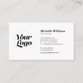 Aangepaste ronde Logo Professional, modern, eenvou Visitekaartje (Voorkant)