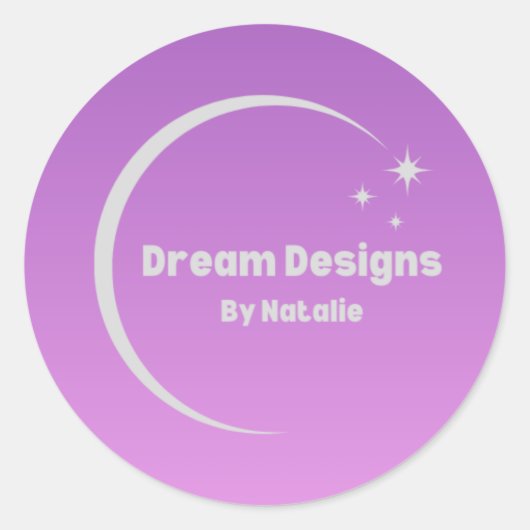 Aangepaste ronde Logo Sticker (Voorkant)