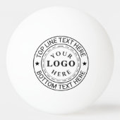 Aangepaste Ronde Logo Tekst Stijlvol Pingpongbal (Voorkant)
