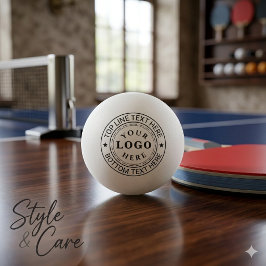 Aangepaste Ronde Logo Tekst Stijlvol Pingpongbal