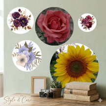 Aangepaste ronde muur sticker met jouw foto