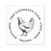 Aangepaste  ronde rustieke scharrelkippenei  zelfinktende stempel (Design)