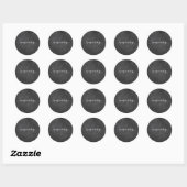 Aangepaste ronde schoolbord krijtbord bruiloft sti sticker (Vel)