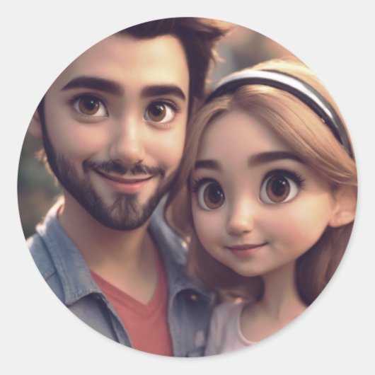 Aangepaste ronde Stickers - Personaliseer uw st (Voorkant)