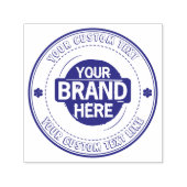 Aangepaste ronde tekst met Logo Zelfinktende Stempel (Design)