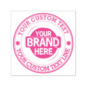 Aangepaste ronde tekst met Logo Zelfinktende Stempel (Design)