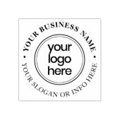 Aangepaste ronde typografie Bedrijfsnaam Logo Rubberstempel (Afrduk)